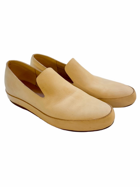 FEIT Classic Slip On 100% Hand Sewn Slipper Shoes Cordovan Leather Sand Cream